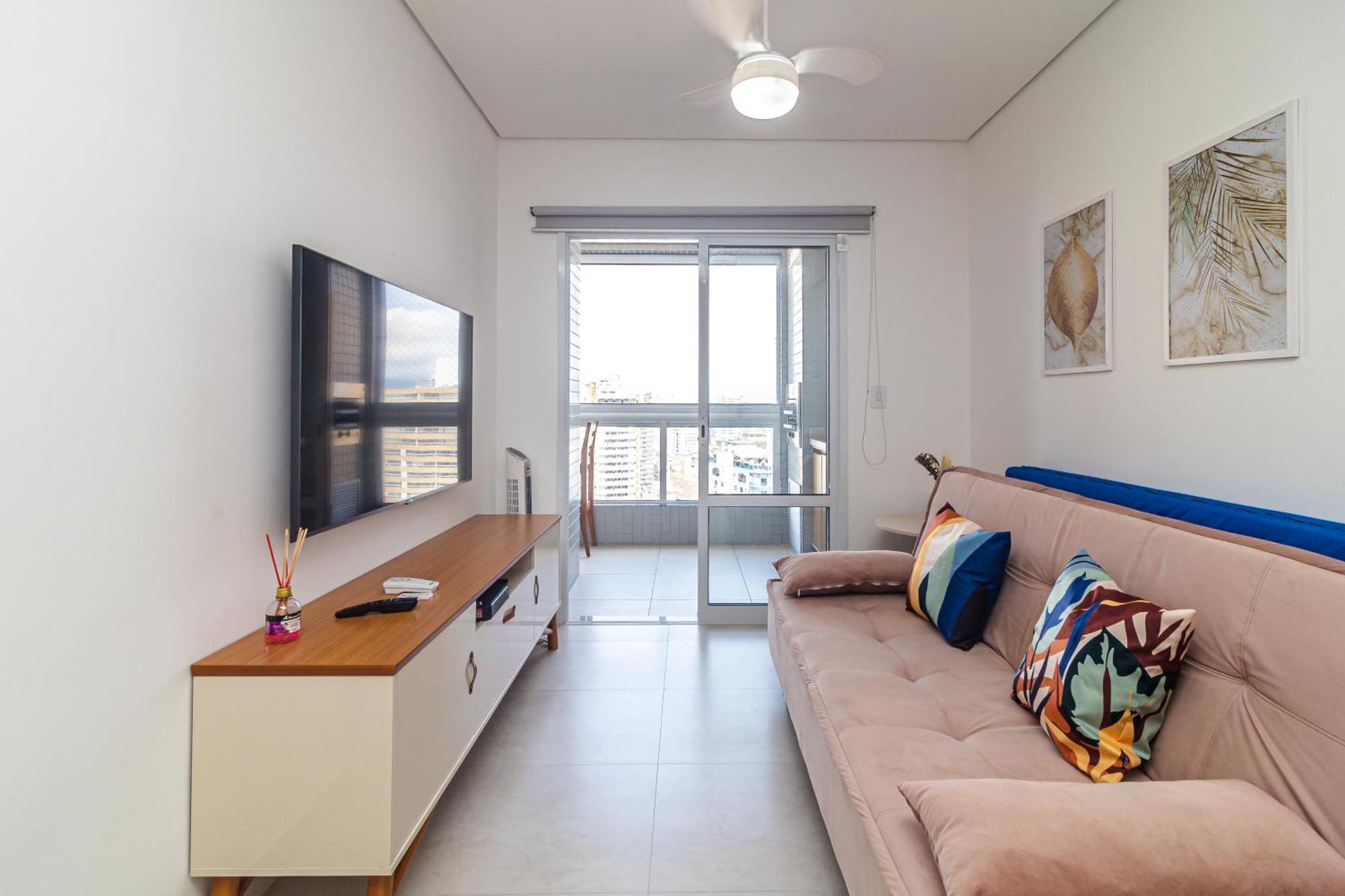 Apto Otima Localizacao A 100M Da Praia, Piscina, Ar Condicionado, Garagem E Portaria 24H Praia Grande Dış mekan fotoğraf
